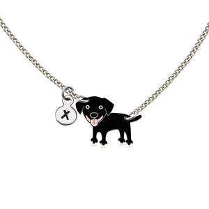 Tiny Black Labrador Necklace, Handmade Pet Jewelry, Dog Lover Gift, Hypoallergenic, Shrink Plastic Jewellery