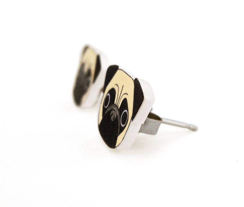 Pug Earrings Pug Jewelry Pug Jewellery Pug Gifts Dog Etsy