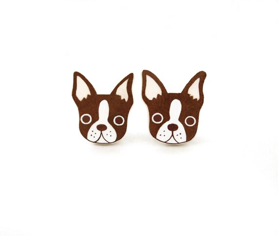 Boston terrier earrings clearance