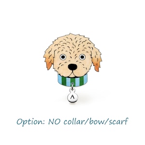 Apricot Cream Labradoodle Pin, Personalized Goldendoodle Brooch, Dog Lover Gift, Handmade Shrink Plastic Jewelry