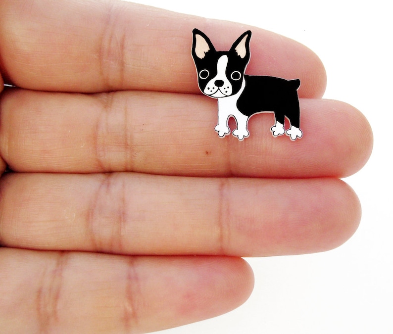 Boston Terrier Pin, Boston Terrier Brooch, Boston Terrier Jewelry, Boston Terrier Gifts, Dog Pin, Shrink Plastic image 4