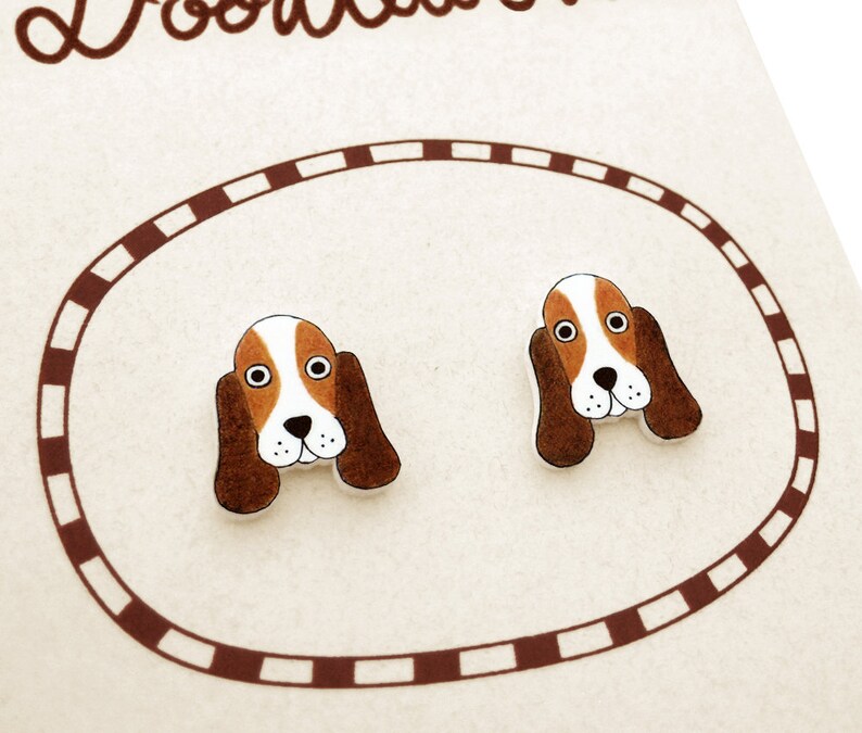 Basset Hound Earrings Basset Hound Jewelry Basset Hound Etsy