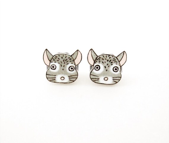 chinchilla earrings