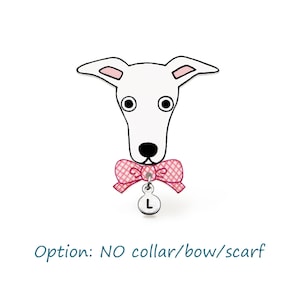 White Italian Greyhound Pin, Handmade Whippet Brooch, Greyhound Lover Gift, Shrink Plastic Dog Jewelry, Personalized Dog Brooch