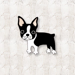 Boston Terrier Pin, Boston Terrier Brooch, Boston Terrier Jewelry, Boston Terrier Gifts, Dog Pin, Shrink Plastic image 3