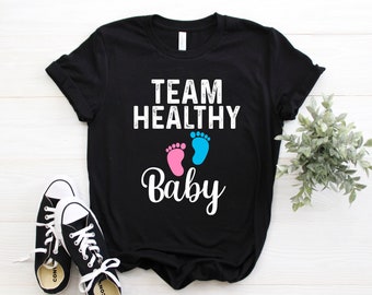 Team healthy baby, T-Shirt, Gender reveal shirt, Team boy and Team girl, Gender reveal tees, Baby shower shirts, Gender reveal party shir