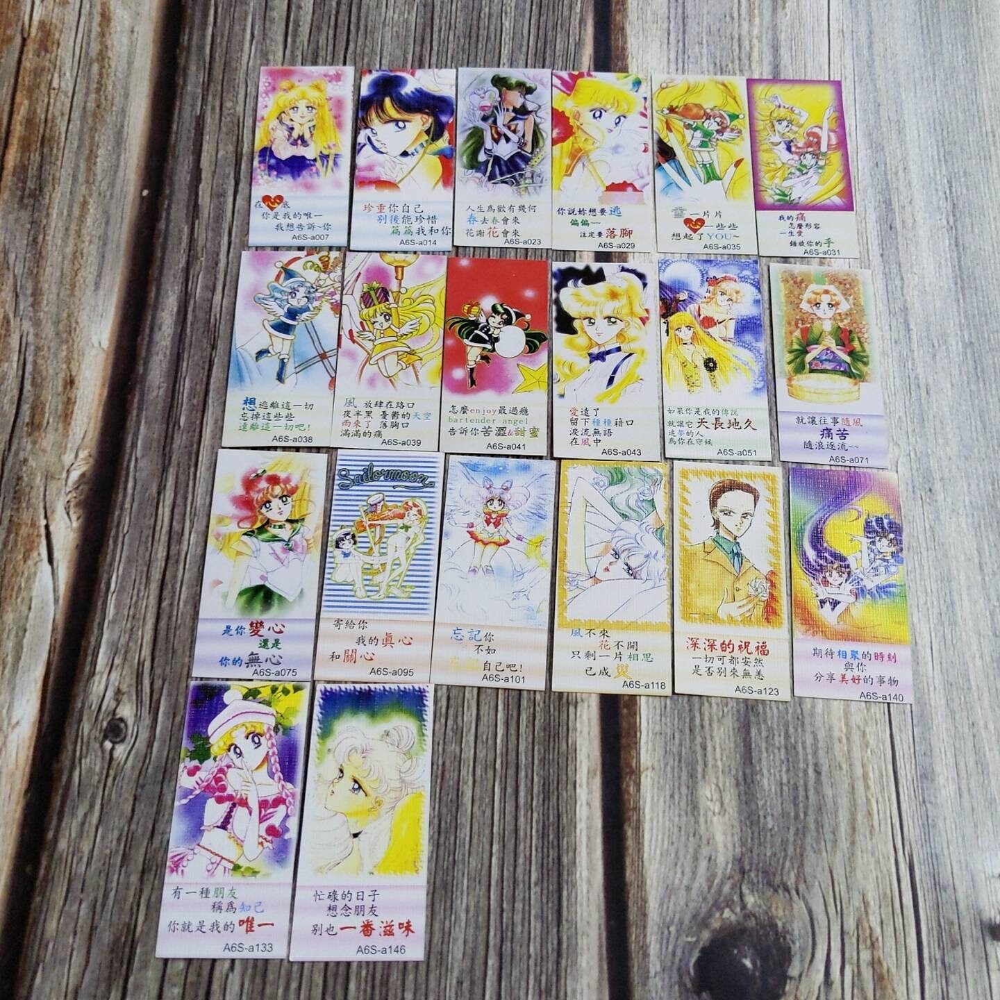 vintage 1992 90s sailor moon bookmark cards anime sailor etsy