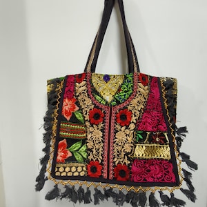 Tasche bestickt Ethno Mehrzwecktasche Ethno boho Vintage Handarbeit handmade Tasche Schultertasche Banjara Tasche Baumwolltasche Schultertasche
