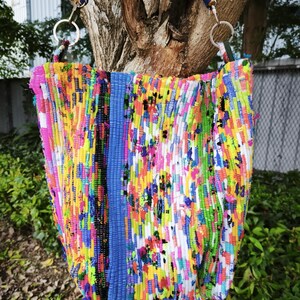 INDIAN Vintage Regenbogen Multi Farbe Rag Webtasche Henkeltasche Handtasche