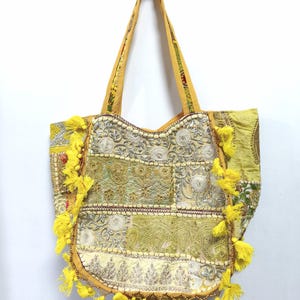Indische Vintage Handgemacht ethnischen Design boho Mehrzweck bestickte Tasche handgemachte Tasche Schultertasche Baumwolltasche Patchworktasche