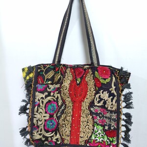 Tasche bestickt Ethno Mehrzwecktasche Ethno boho Vintage Handarbeit handmade Tasche Schultertasche Banjara Tasche Baumwolltasche Schultertasche