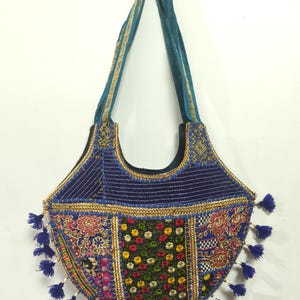 Indische handgemachte ethnischen Stil Boho Mehrzweck altes Tuch bestickte Tasche Schultertasche Seitenrucksack schräge Rucksack Banjara Tasche L814