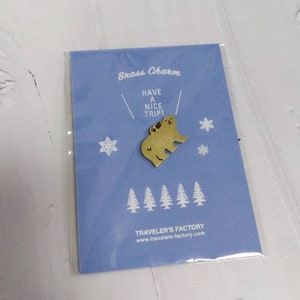 2021 Traveler’s Company Traveler’s Notebook Travelers Factory TF X'mas Limited Brass Charm Bear tag