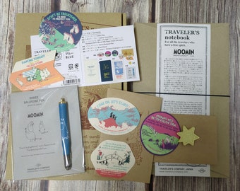 2023 Traveler's Notebook Traveler's Company Traveler's Fabrik Moomin arbeitet limitiertes Set zusammen