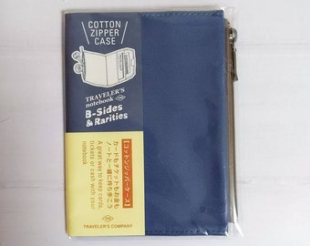 2021 midori Traveler’s company Traveler’s Notebook Traveler’s  factory  Cotton Zipper Case Passport Size Blue