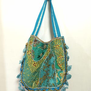 Indische Vintage Handgemacht ethnischen Design boho Mehrzweck bestickte Tasche handgemachte Tasche Schultertasche Baumwolltasche Patchworktasche