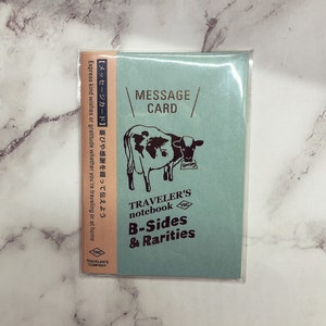 2021 midori Traveler’s company Traveler’s Notebook Traveler’s factory B-Sides & Rarities Message Card Tamanho do passaporte