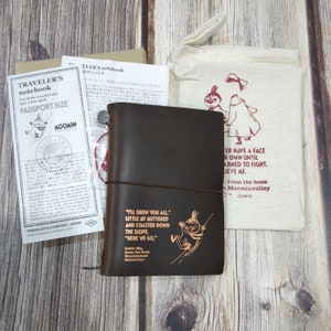 2022 traveler's notebook  traveler's company traveler's factory moomin little my moomin collaborates leather cover notebook passport size