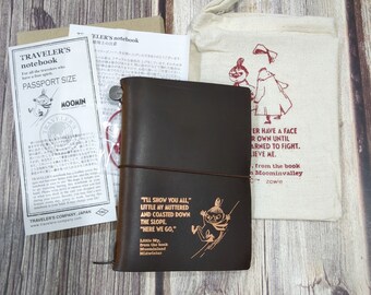 2022 traveler's notebook  traveler's company traveler's factory moomin little my moomin collaborates leather cover notebook passport size