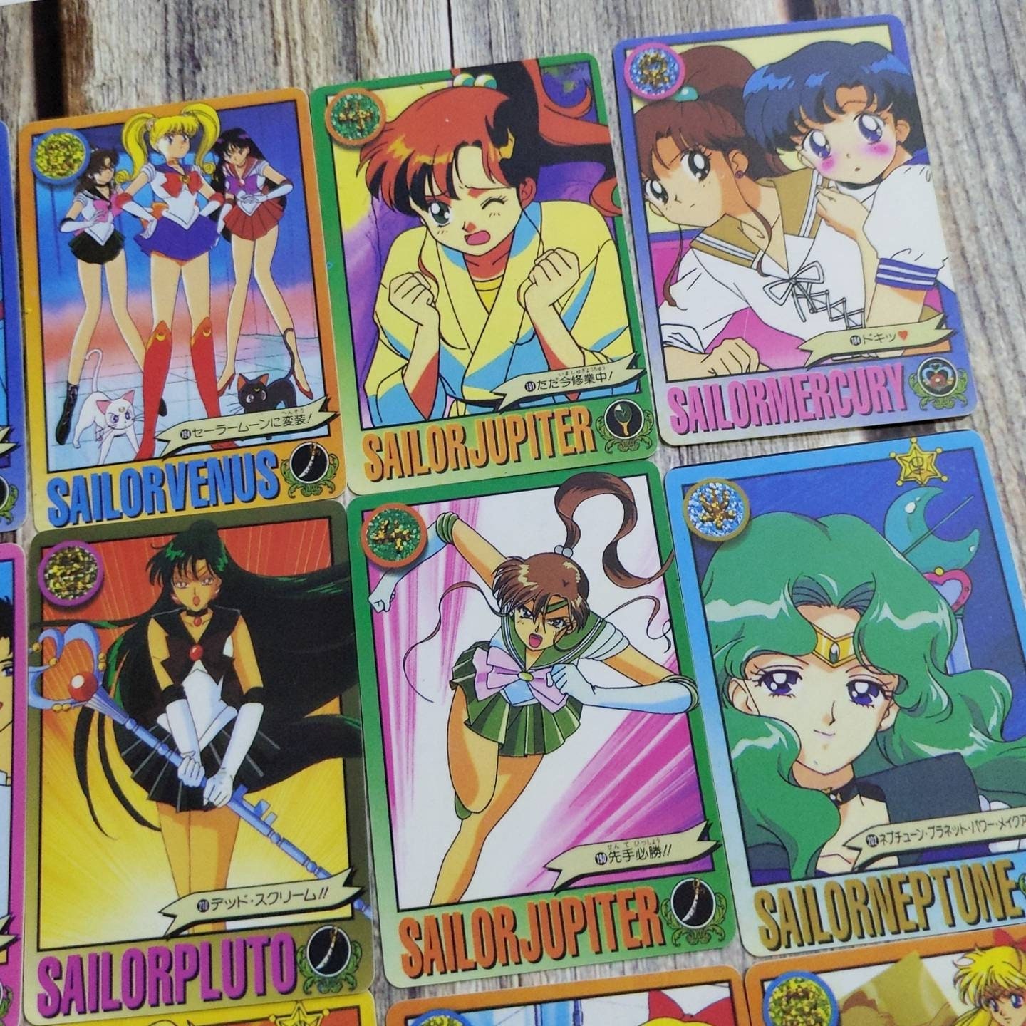 Vintage 1994 Japan bandai 90s Sailor Moon cards Anime Etsy