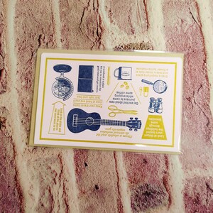 2020 Traveltools Traveler's Company Limited Traveler's Notebook Travel-Tools-Kollektion Letterpress Card Blau