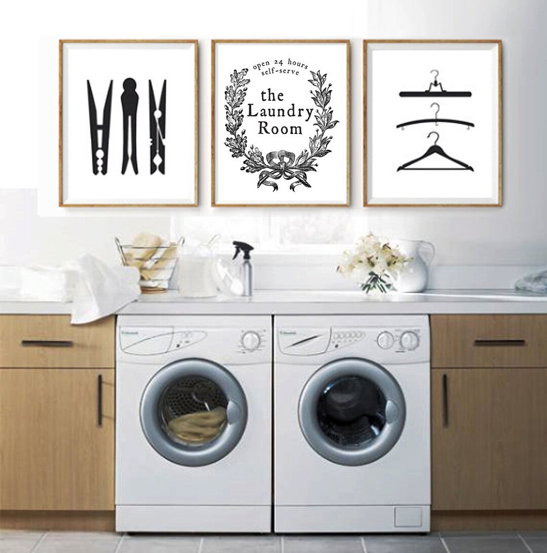 Laundry Wall Decor Art the Laundry Room Hangers Clothespins Set of 3 — free download