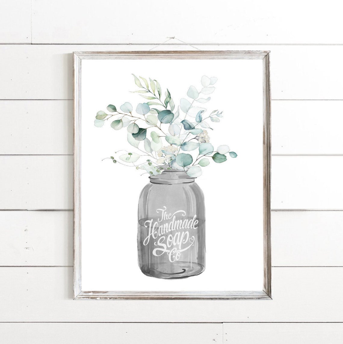 Set of 3 Gray Eucalyptus Bathroom Wall Art the Cotton Co Etsy