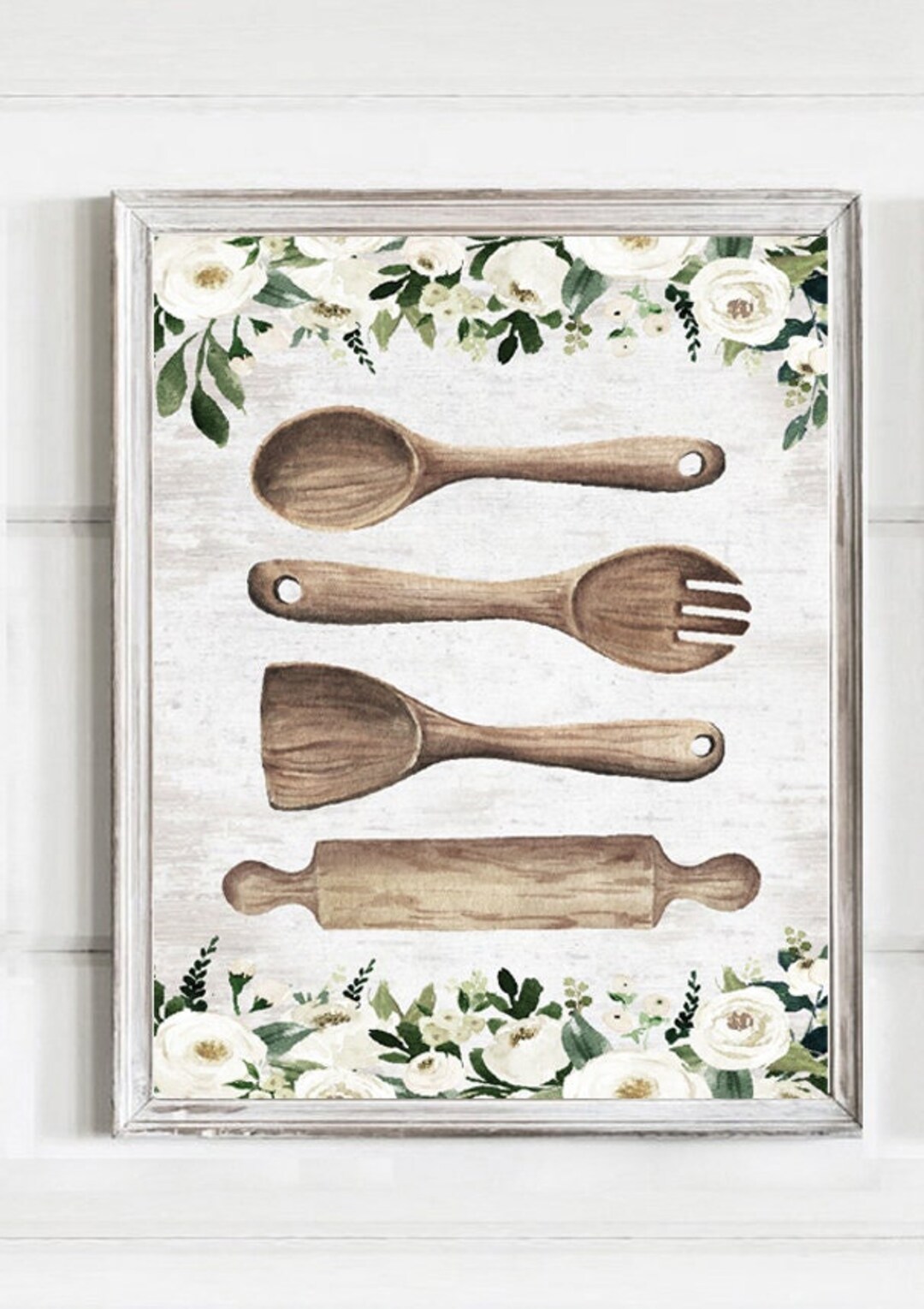 Rolling Pin Floral Custom Kitchen Wall Decor Farmhouse Kitchen Kitchen Signs Country Kitchen