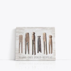 Farmhouse Laundry Room Art | Vintage Clothespins Print, Soap Wall Decor ...