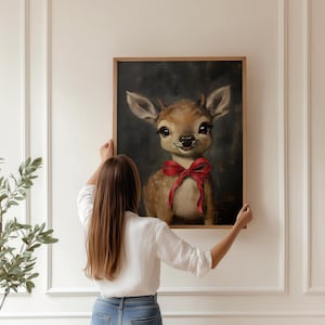 Clarice Rudolph Reindeer Wall Art: Whimsical Christmas Wall Decor