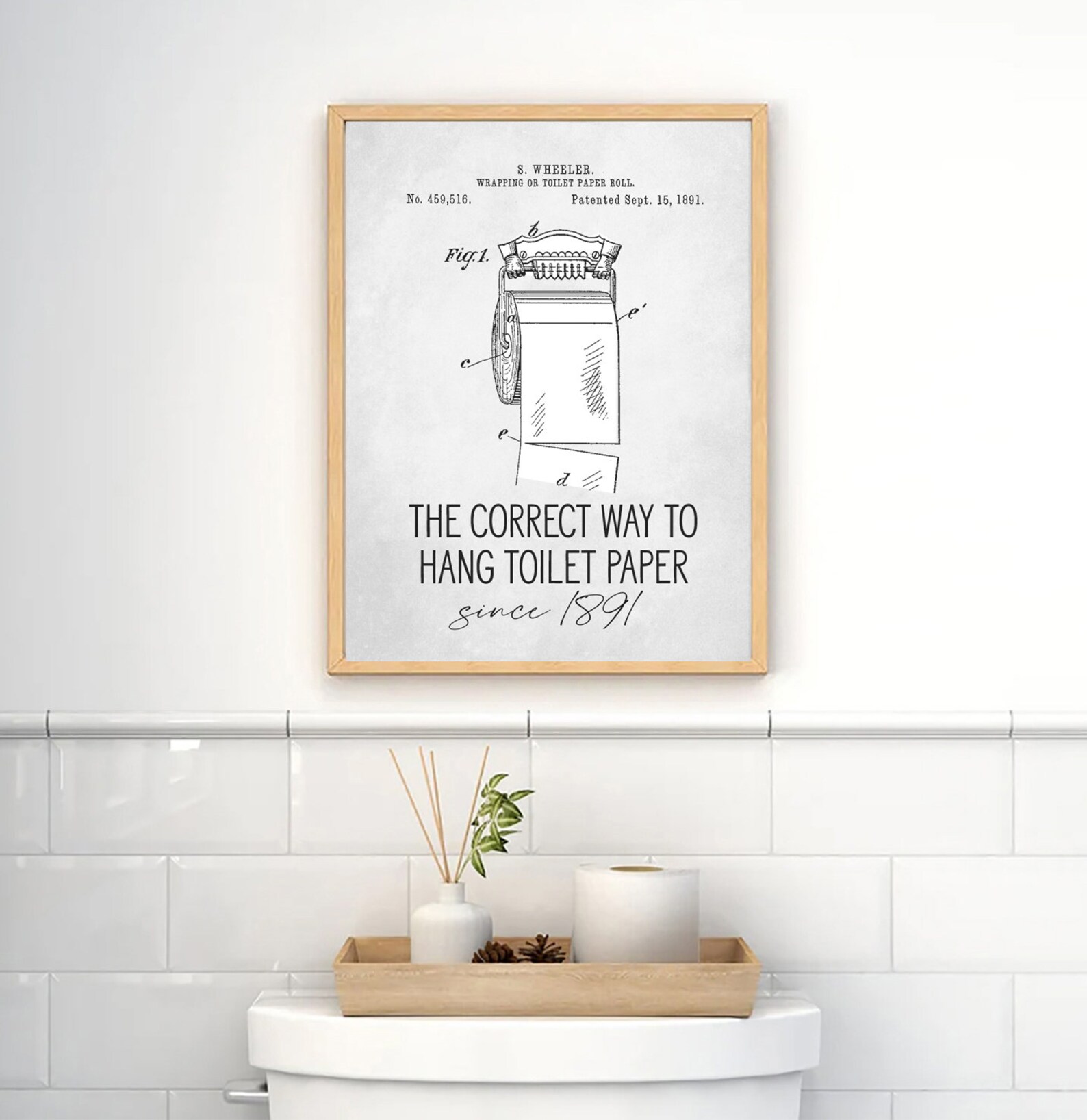 The Correct Way to Hang Toilet Paper Funny Bathroom Wall Art, Humor ...
