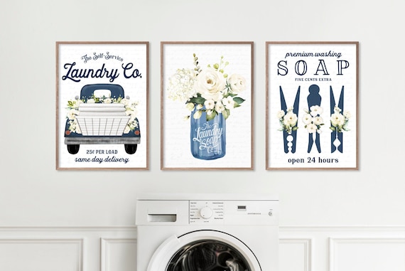 Laundry wall art deals