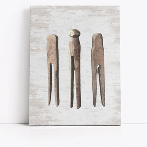 Laundry Room Wall Art | Vintage Heirloom Laundry Co Washbin Clothespins ...