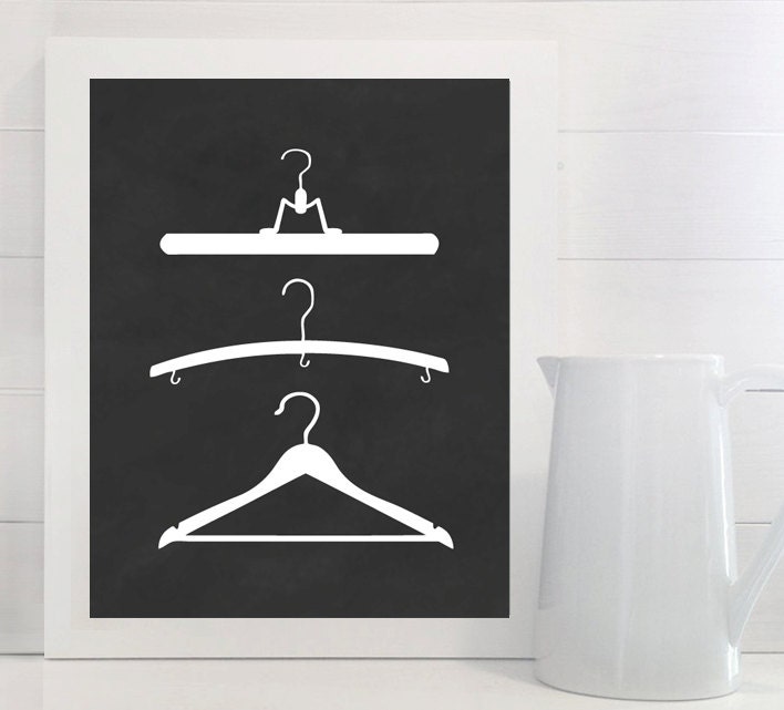 Three Hangers print Hanger History Historical Vintage Etsy