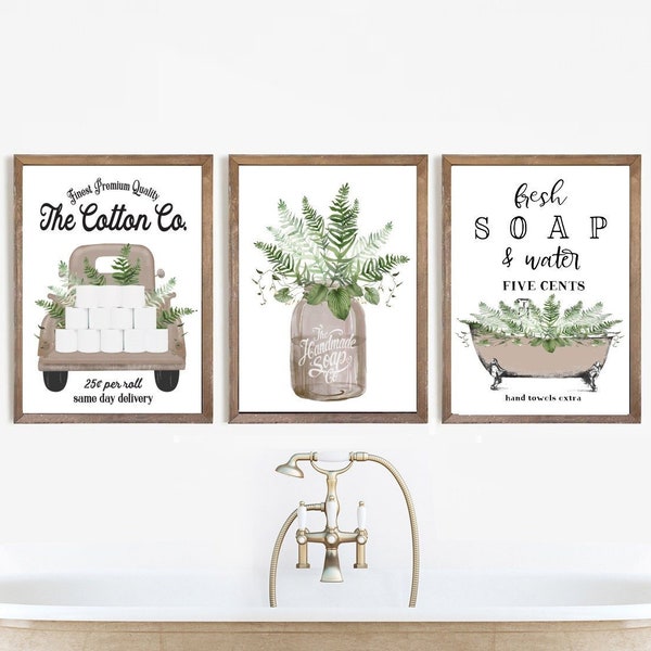 Farmhouse Bathroom Art - Etsy