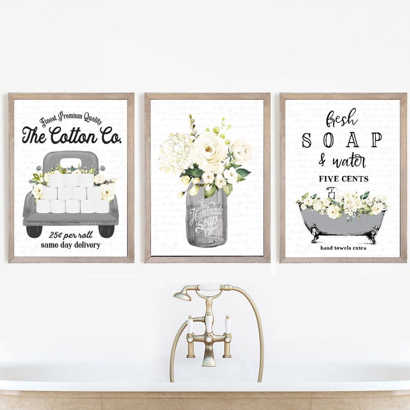 Gray Bathroom Decor - Etsy