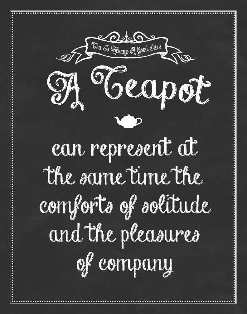 Set of Tea Prints Perfectly Steeped Tea Tea Quote Teapot Etsy