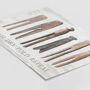 Farmhouse Laundry Room Art | Vintage Clothespins Print, Soap Wall Decor ...