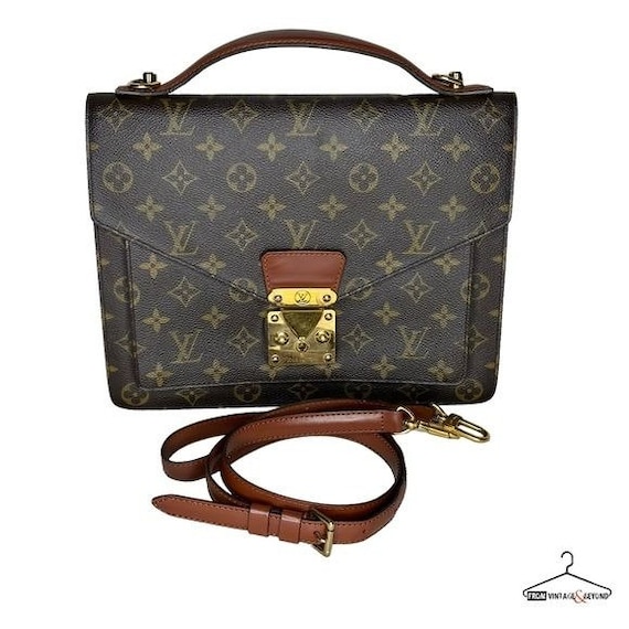 Pochette en cuir monceau Louis Vuitton Marron en Cuir - 42916315