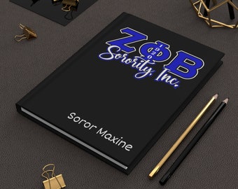 Zeta Phi Beta  Black Hardcover Matte Journal