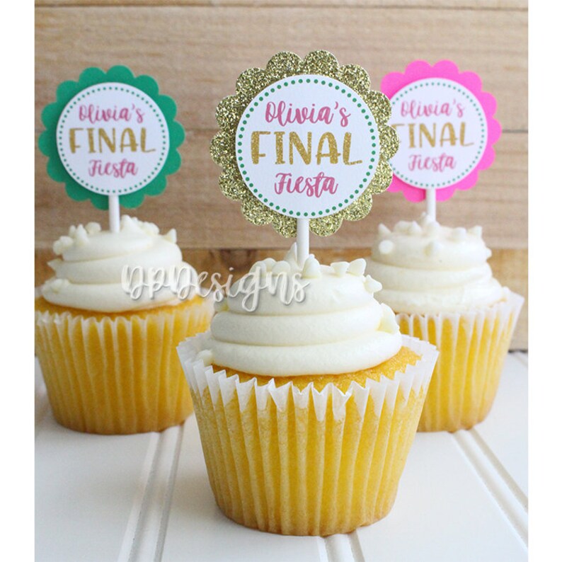 Final Fiesta Bachelorette Cupcake Toppers Etsy