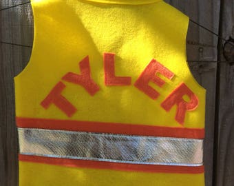 construction dress up for toddlers, construction vest for kids, halloween costume for toddler, halloween costume for toddler, pretend play