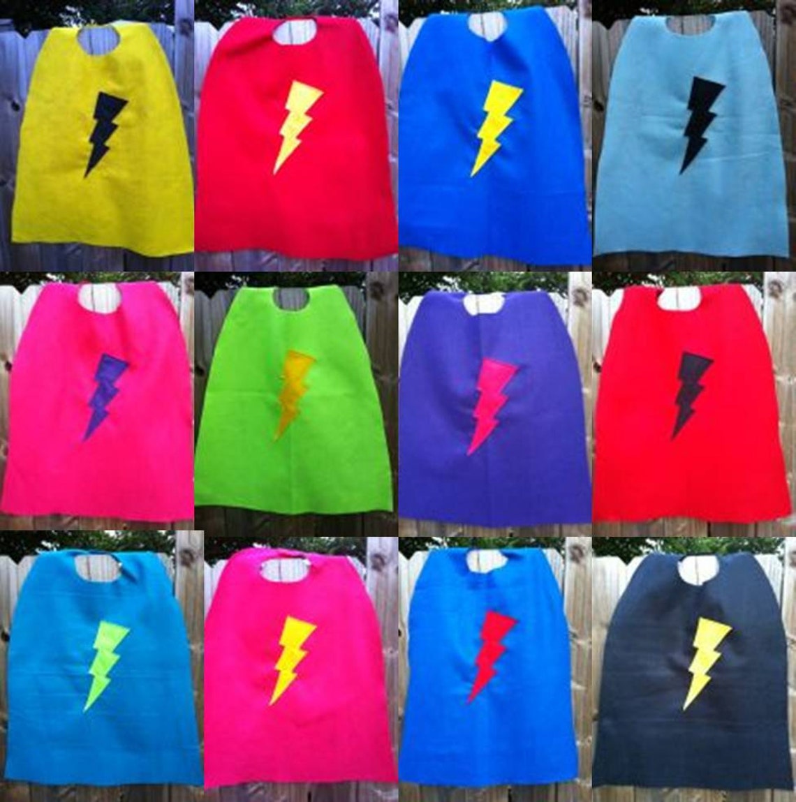 Custom Felt Superhero Cape Flash Children's Etsy