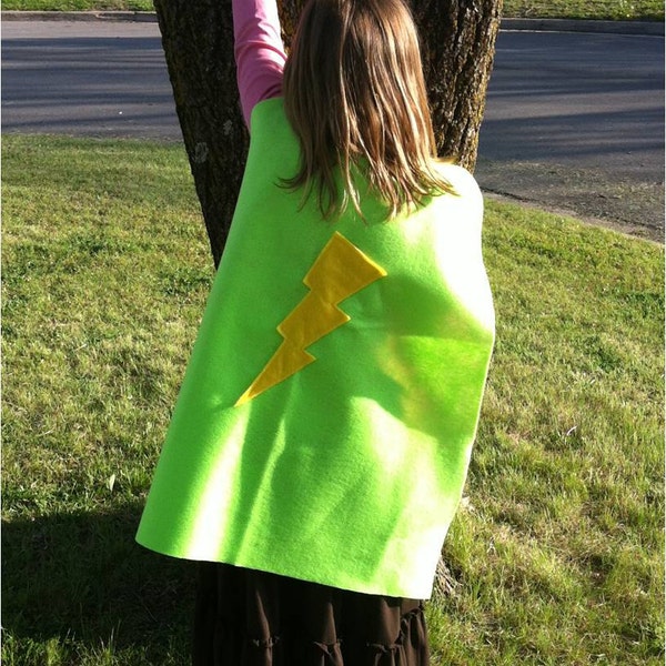 Custom felt superhero cape flash children's