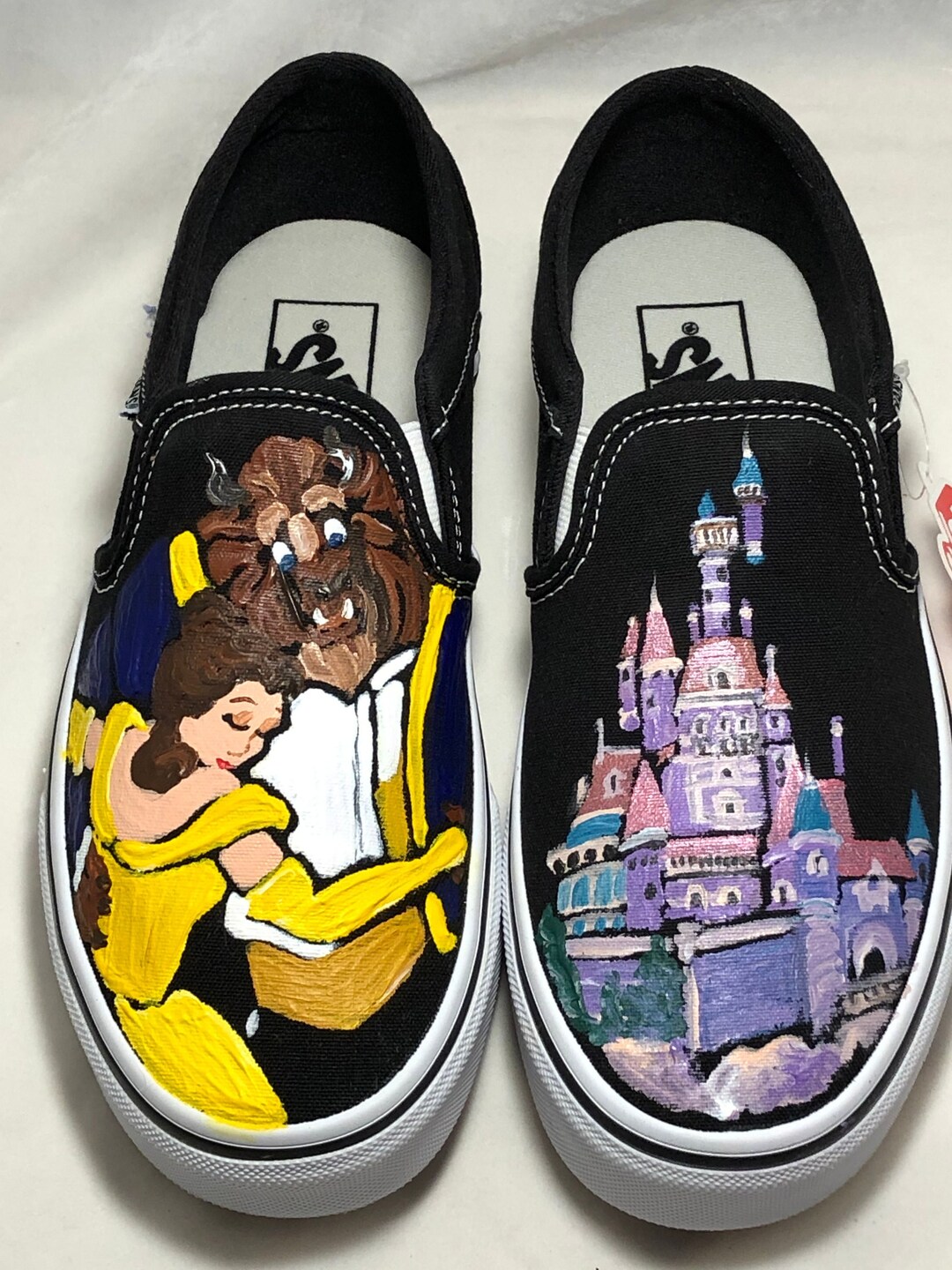 Beauty and the Beast Disney Shoes Hand Painted Shoes Mrs Potts - Etsy