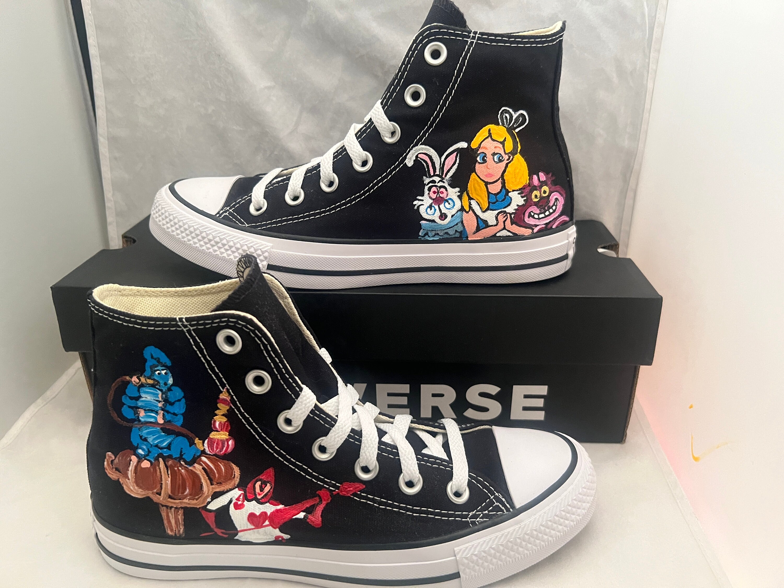 Alice in Wonderland Converse Etsy