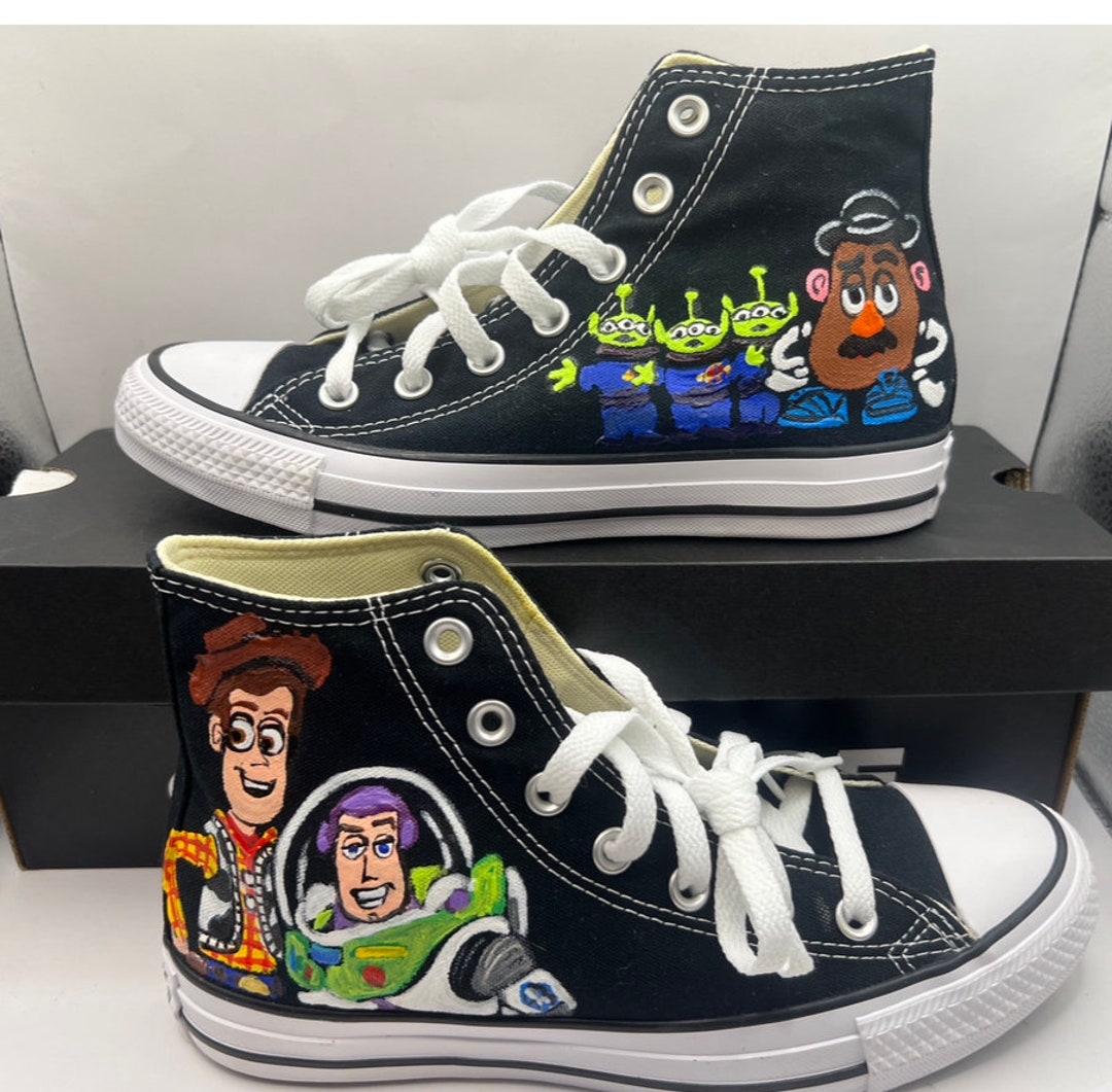 Disney Toy Story Shoes Hand Painted Disney Shoes Converse Vans Toms