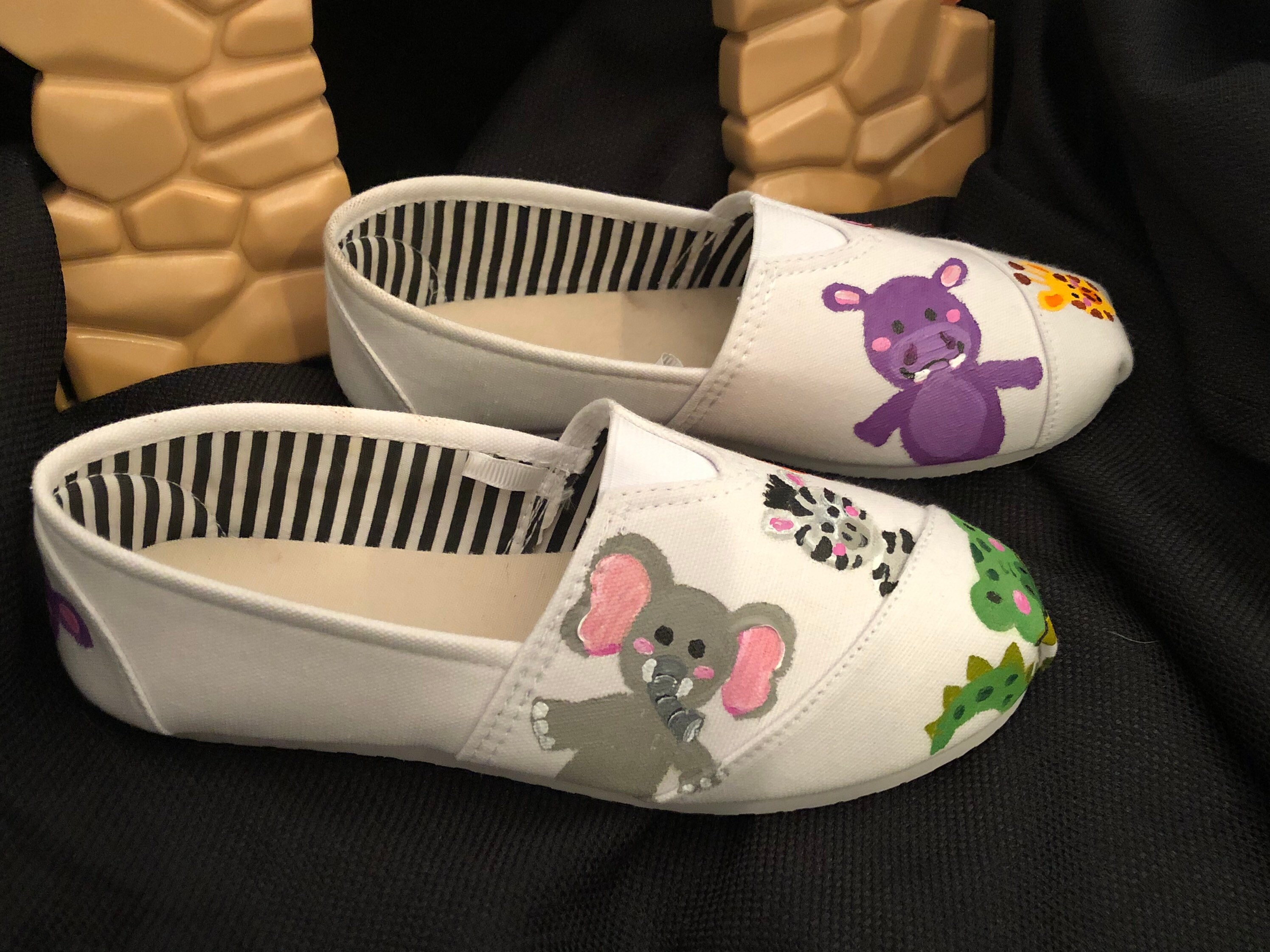 Zoo Hand Painted zoo Shoes Safari animals Toddler kid Etsy