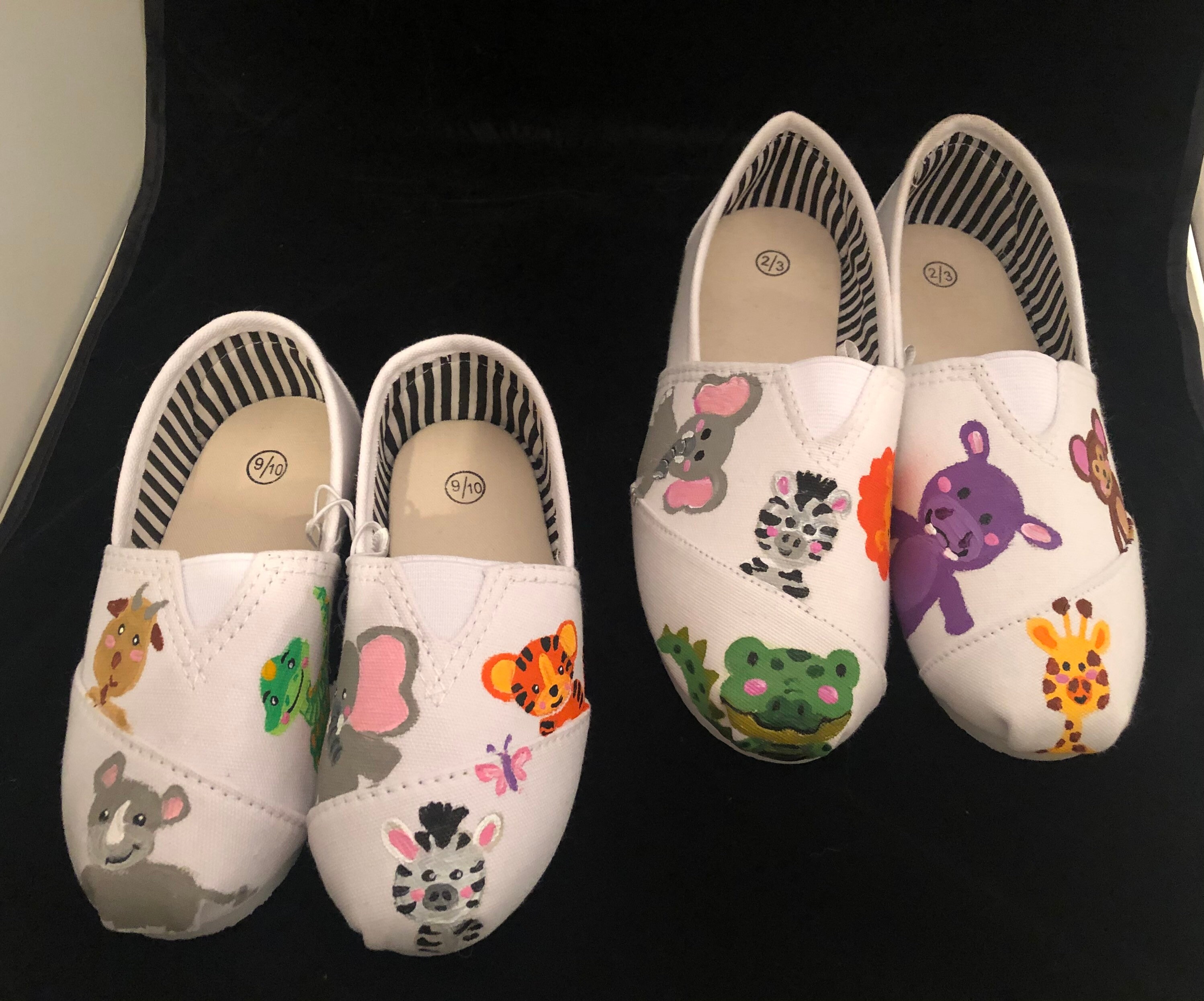 Farm Hand Painted zoo Shoes Petting zoo animals Toddler kid Etsy
