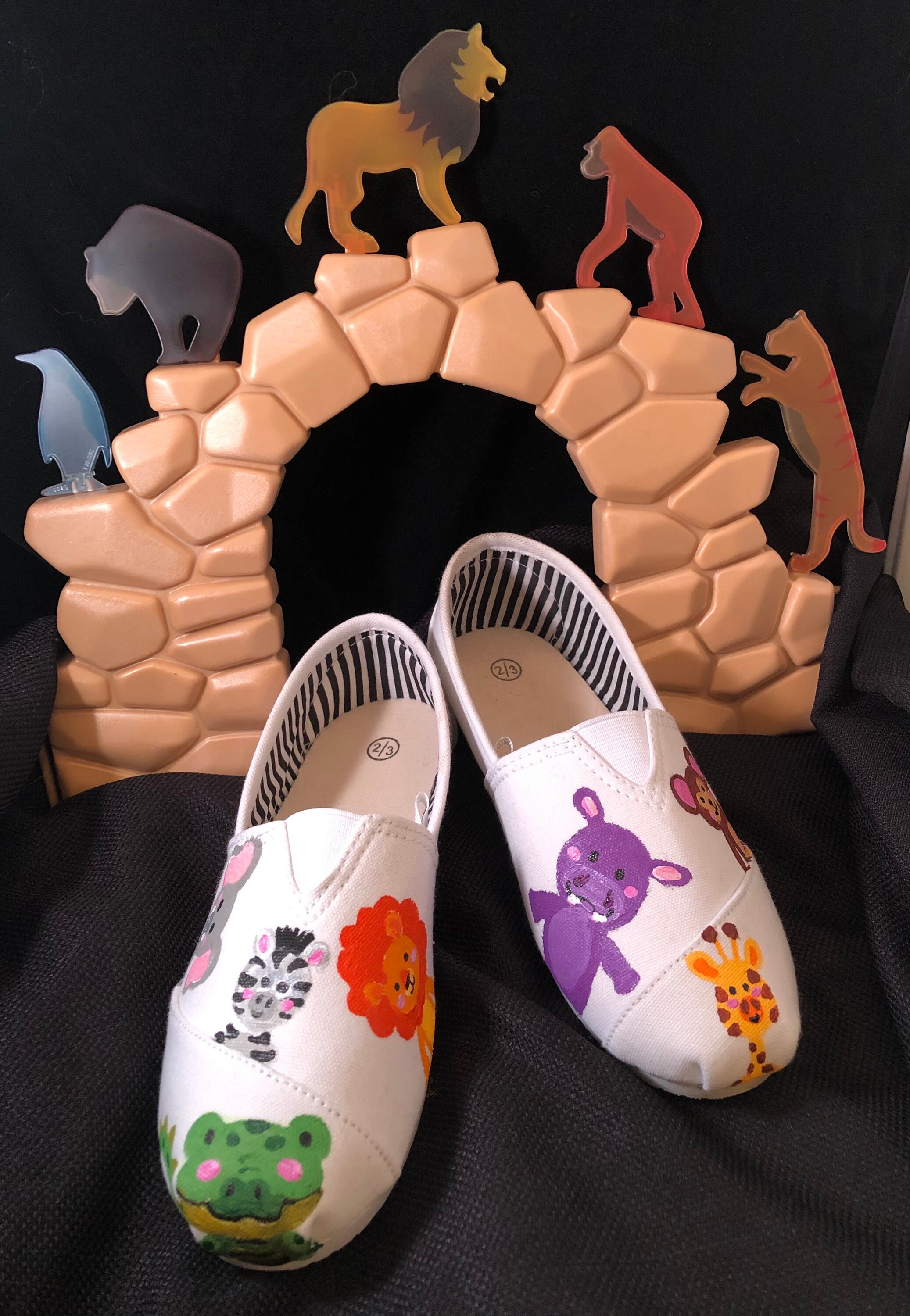 Zoo Hand Painted zoo Shoes Safari animals Toddler kid Etsy